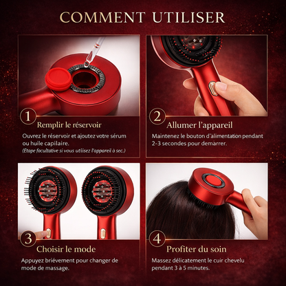Electric Vibration Massage Comb Red Light Therapy Hair Growth Massage Scalp Brush anti Hair Loss Liquid Oil Applicator Hair Care