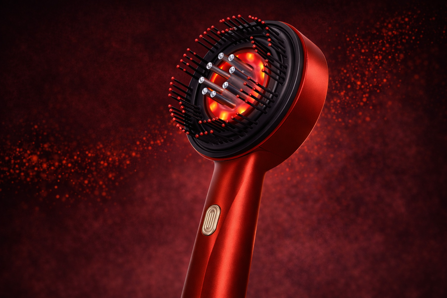 Electric Vibration Massage Comb Red Light Therapy Hair Growth Massage Scalp Brush anti Hair Loss Liquid Oil Applicator Hair Care